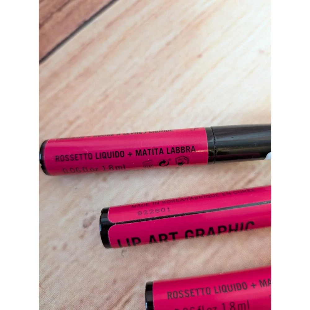 3 Pk Rimmel London Lip Art Graphic Liquid Lipstick Liner 870 Own Your Power Pink